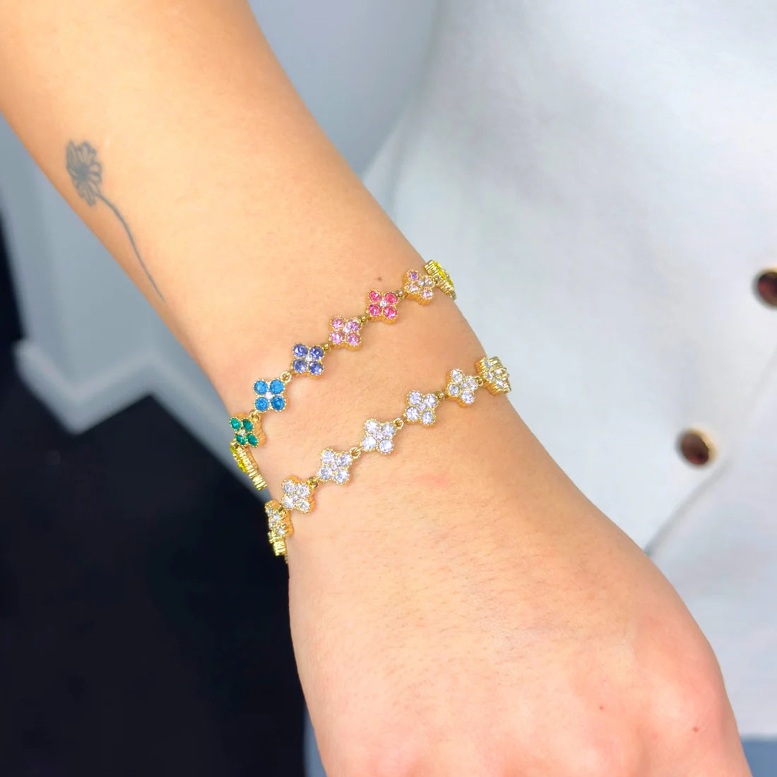 Clover spark armband - multi colour