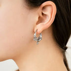 Chunky bali hoops - zilver