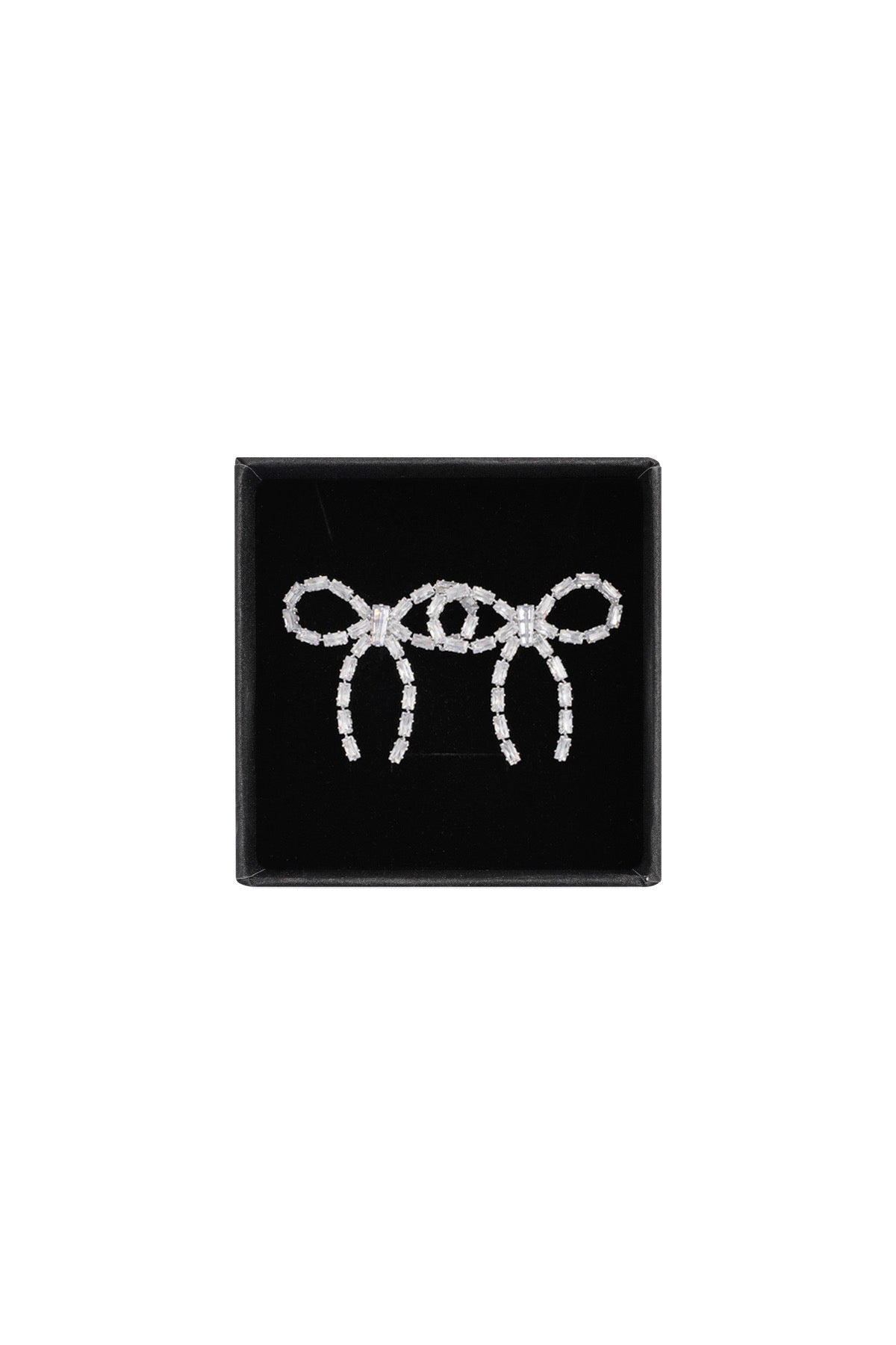 Merry bow oorbellen - zilver