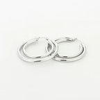 Dubbele hoops - zilver