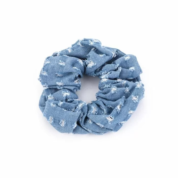 Jeans scrunchie - light blue