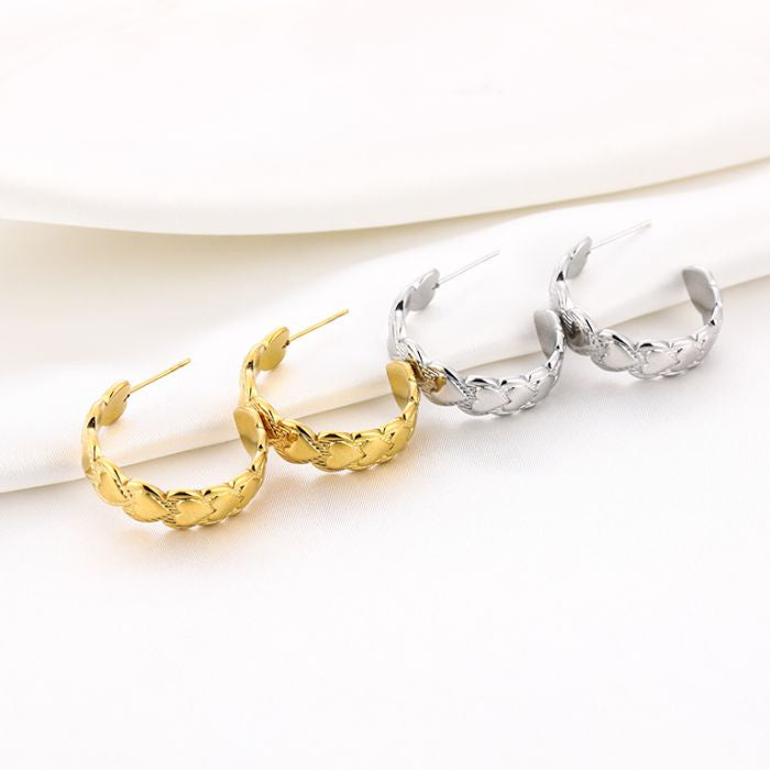 Heart loop oorbellen