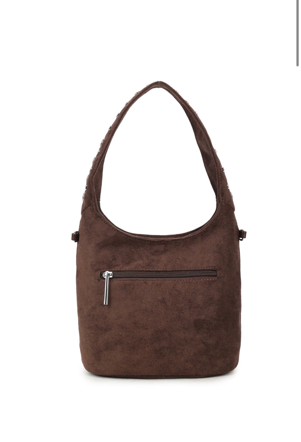 Studded bucket bag - koffie