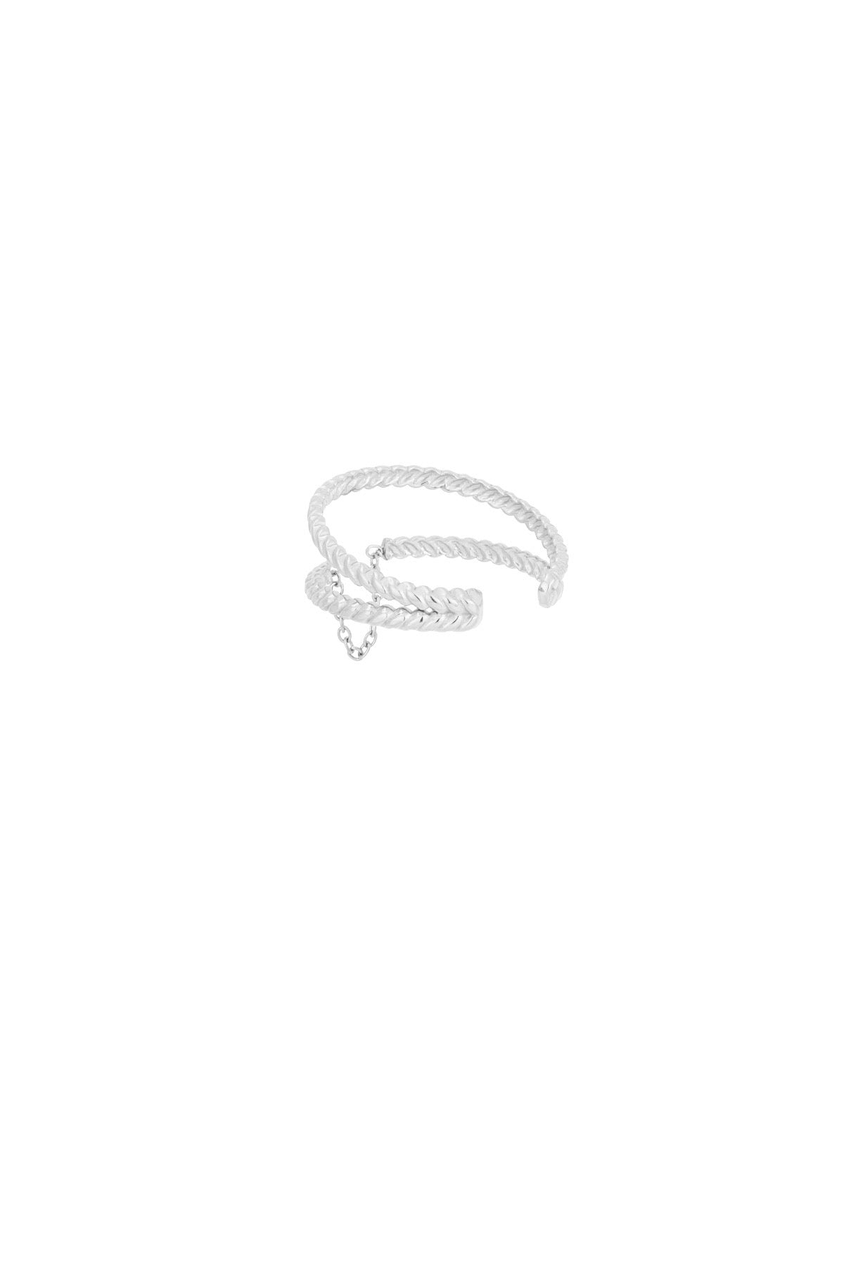 Twist & tangle ring - zilver