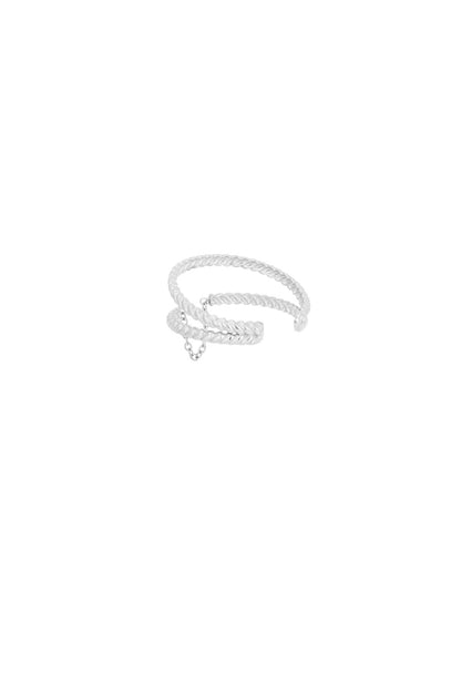 Twist & tangle ring - zilver