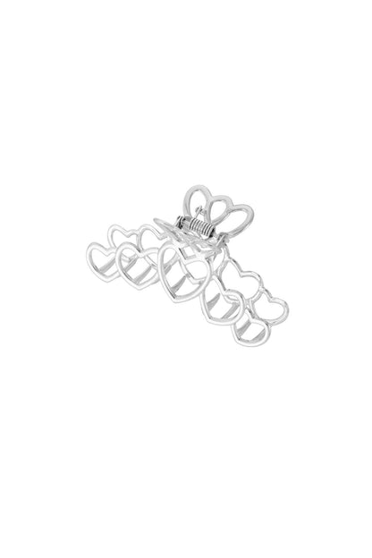 Haarclip love all over - zilver
