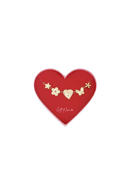 Butterfly love armband - goud