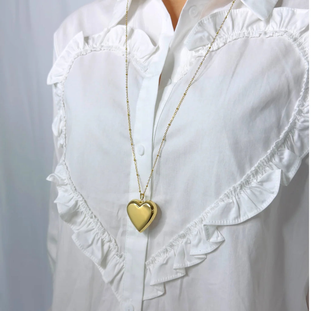 Lange ketting met hart - goud