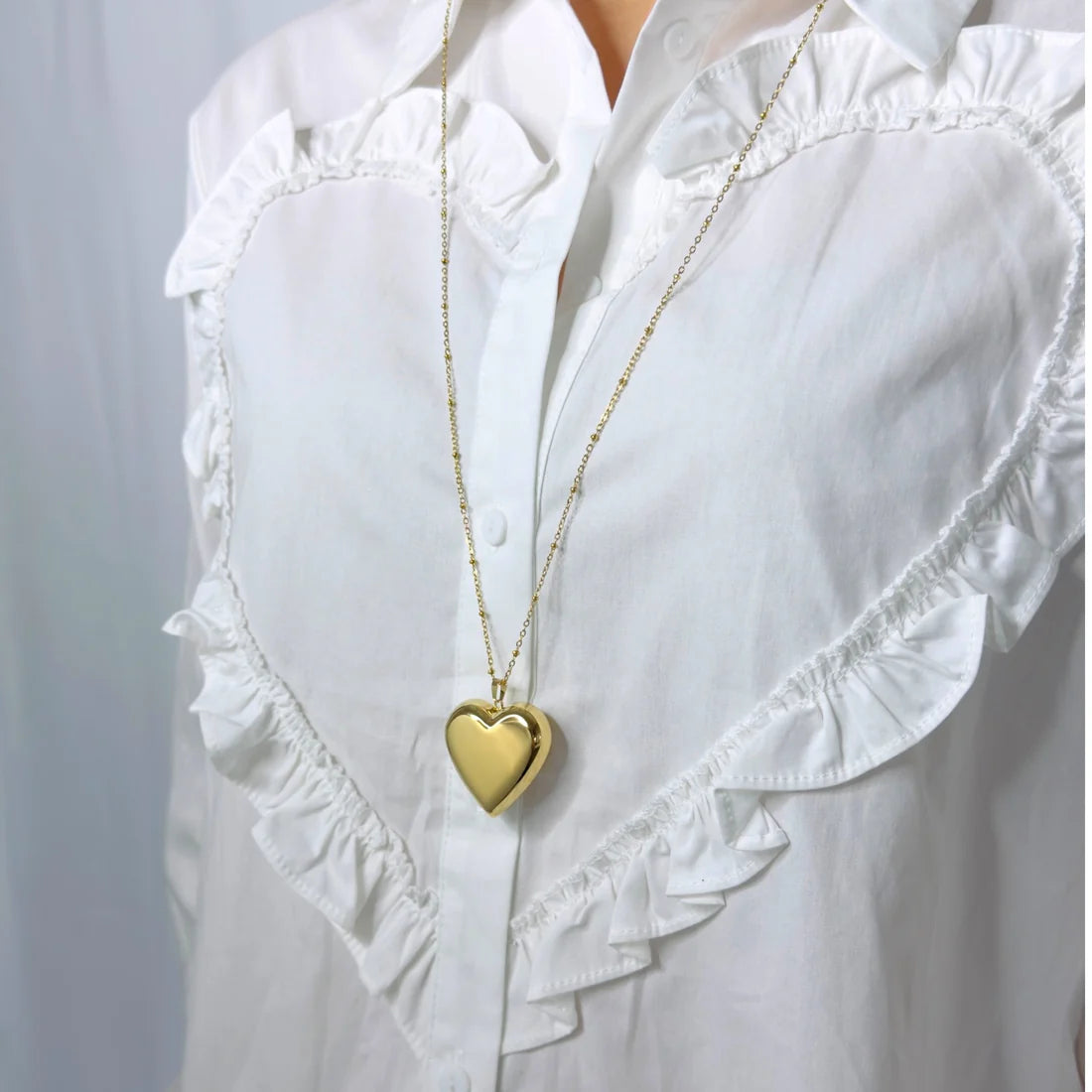 Lange ketting met hart - goud