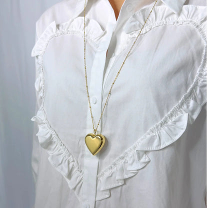 Lange ketting met hart - goud
