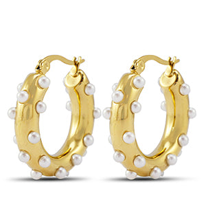 Pearly hoops - goud
