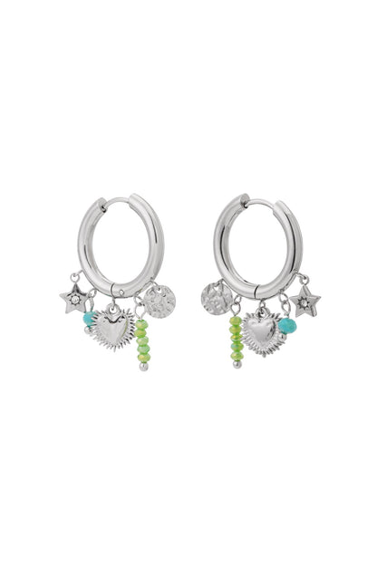 Summer oorbellen - zilver