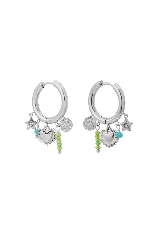 Summer oorbellen - zilver