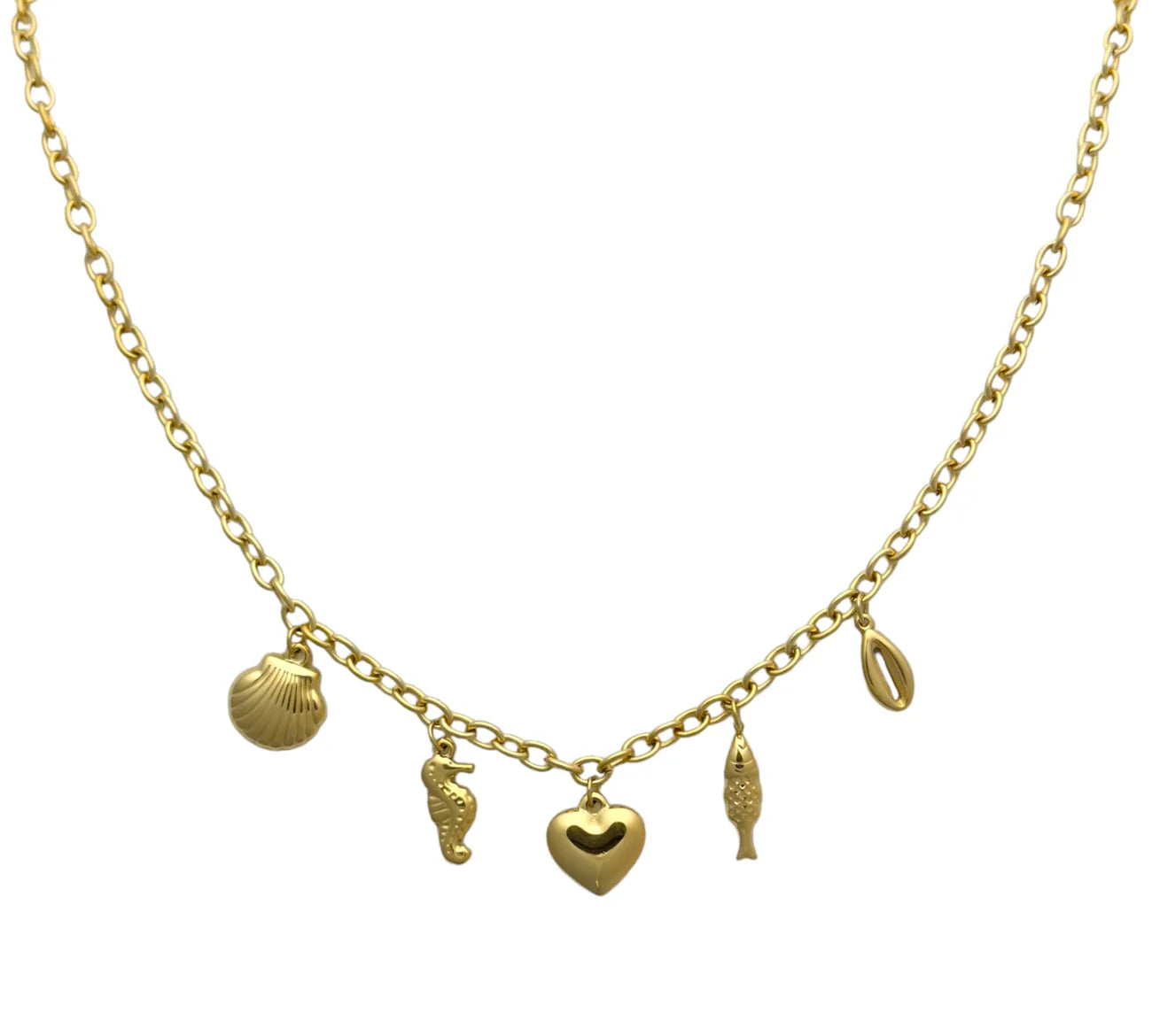 Zee liefde bedelketting - goud