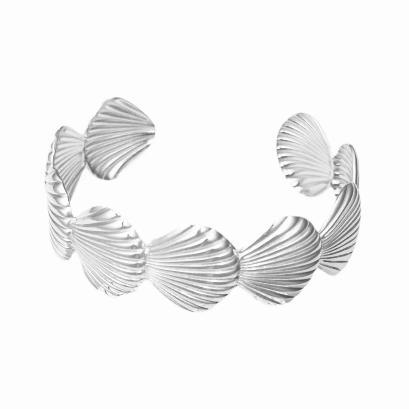 Shell bangle - zilver