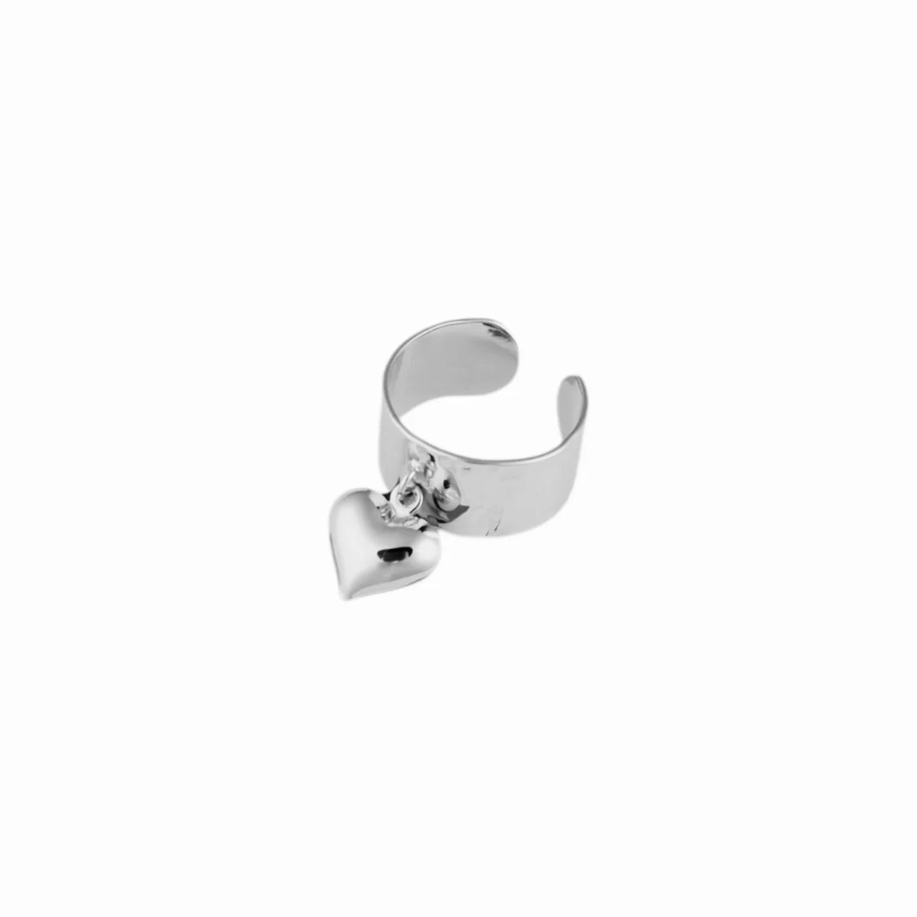 Heart drip ring - zilver