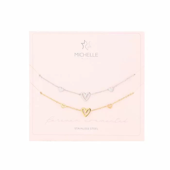 Trio of hearts friendship armbandjes