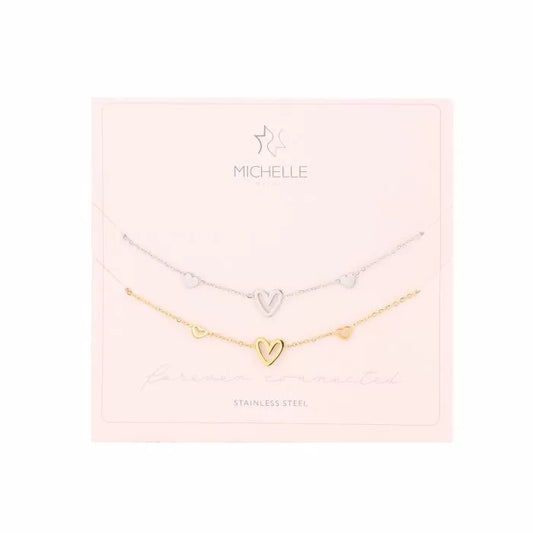 Trio of hearts friendship armbandjes