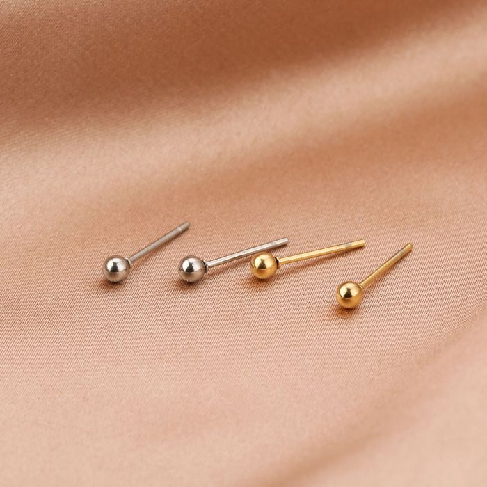 Circle ball studs oorbellen