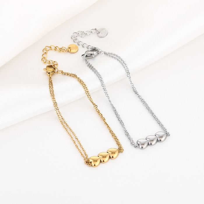 Three hearts armband