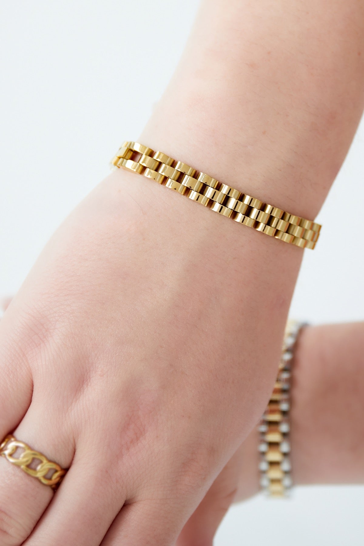 Classy schakelarmband - goud