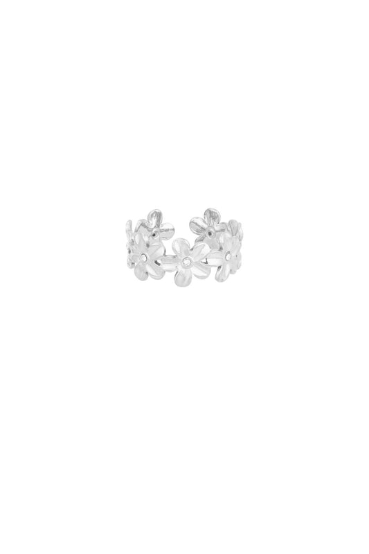Infinite flowers ring - zilver