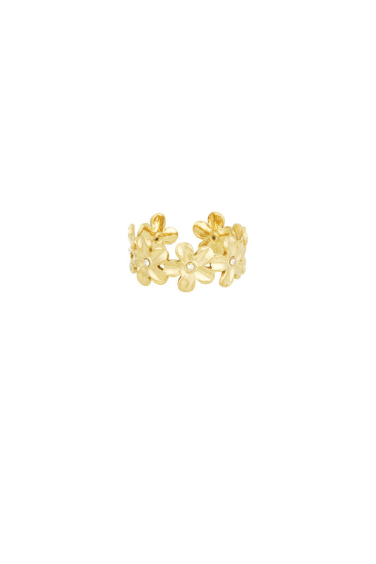Infinite flowers ring - goud
