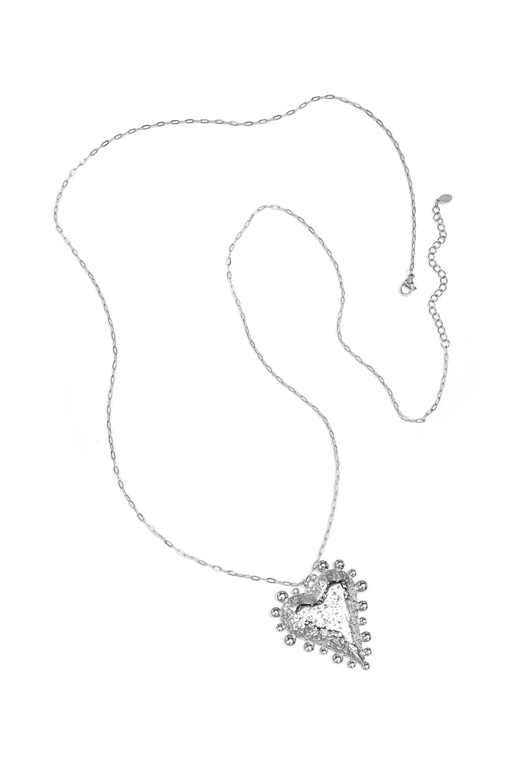 Bubbled Heart lange statement ketting