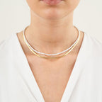 Snake pearl ketting