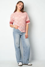 Kant Amerikaanse T-Shirt - pink