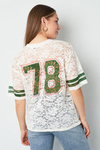 Kant Amerikaanse T-Shirt - wit