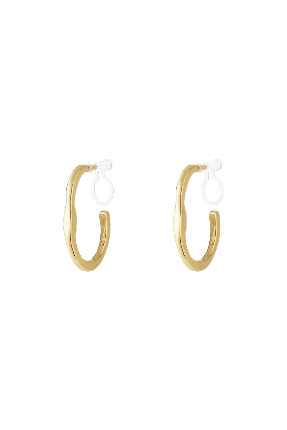 Sleek clip oorbellen - goud