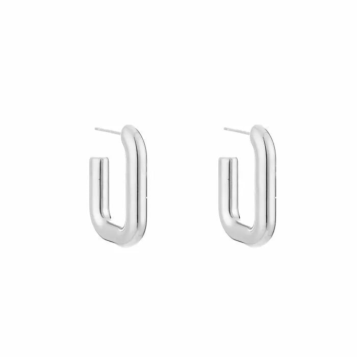 Square hoop - zilver
