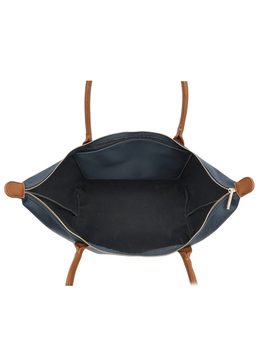 Kunstlederen shopper - beige