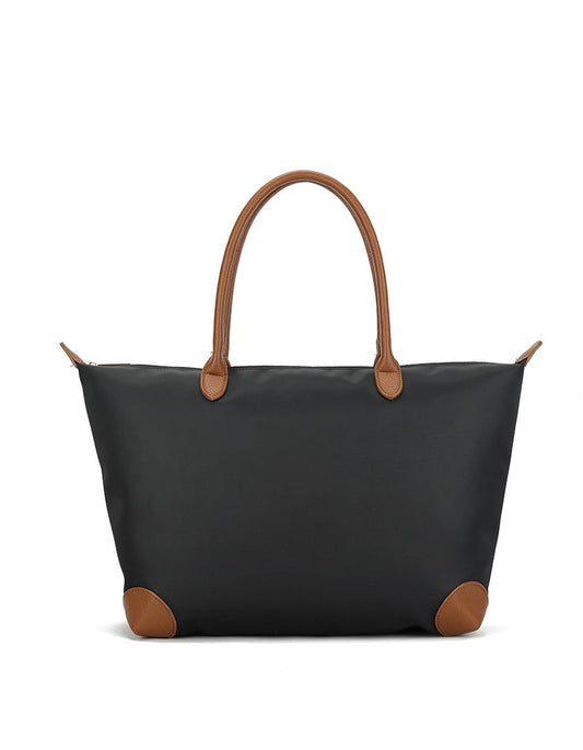 Kunstlederen shopper - zwart