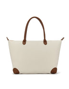 Kunstlederen shopper - beige