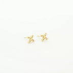 Bloem stud oorbellen - goud