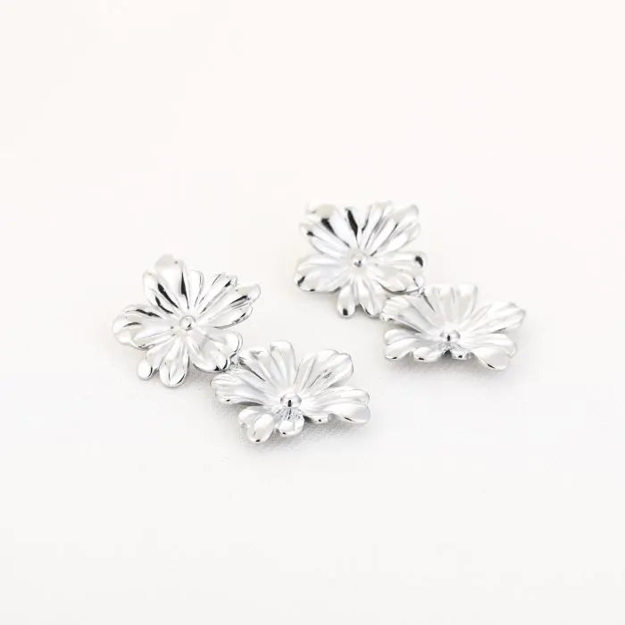 Sunflower chique oorbellen - zilver