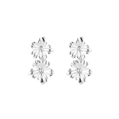 Sunflower chique oorbellen - zilver