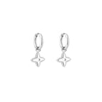 Klavertjes oorbellen - zilver